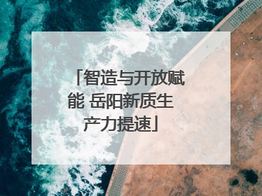 智造与开放赋能 岳阳新质生产力提速