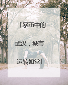 暴雨中的武汉，城市运转如常