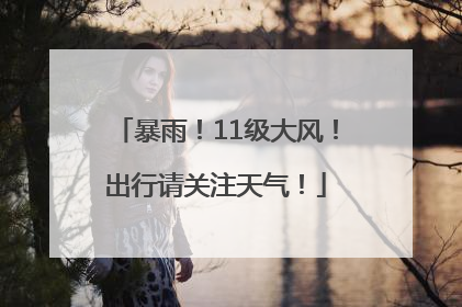 暴雨！11级大风！出行请关注天气！