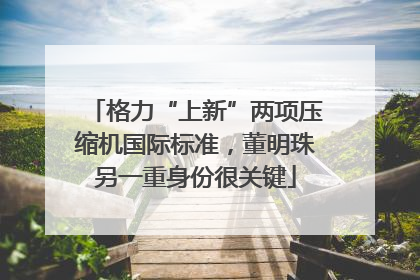 格力“上新”两项压缩机国际标准，董明珠另一重身份很关键