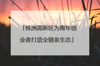 株洲高新区为青年创业者打造全链条生态