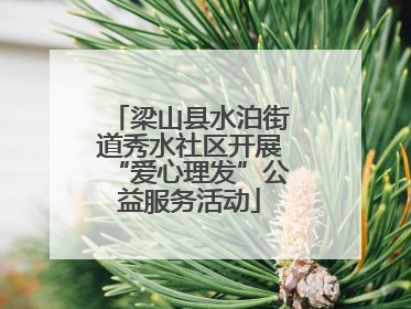 梁山县水泊街道秀水社区开展“爱心理发”公益服务活动