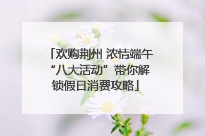 欢购荆州 浓情端午 “八大活动”带你解锁假日消费攻略