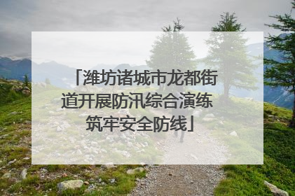 潍坊诸城市龙都街道开展防汛综合演练 筑牢安全防线