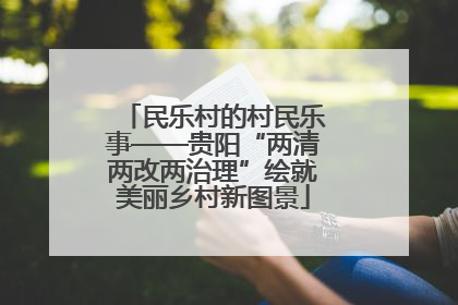 民乐村的村民乐事——贵阳“两清两改两治理”绘就美丽乡村新图景