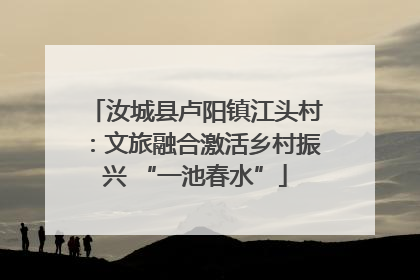 汝城县卢阳镇江头村：文旅融合激活乡村振兴 “一池春水”