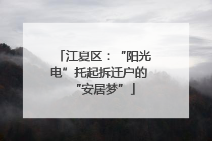 江夏区：“阳光电”托起拆迁户的“安居梦”