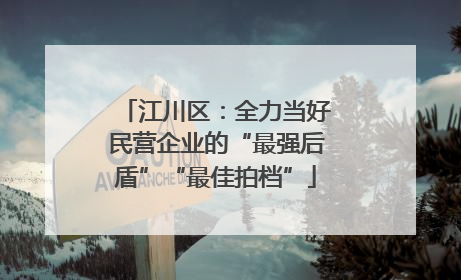 江川区：全力当好民营企业的“最强后盾”“最佳拍档”
