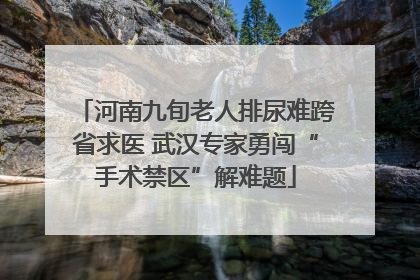 河南九旬老人排尿难跨省求医 武汉专家勇闯“手术禁区”解难题