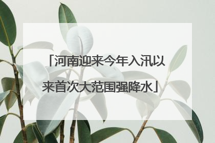河南迎来今年入汛以来首次大范围强降水