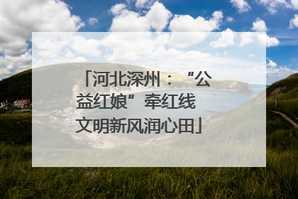 河北深州：“公益红娘”牵红线 文明新风润心田