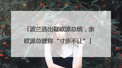 波兰选出疑欧派总统，亲欧派总理称“寸步不让”