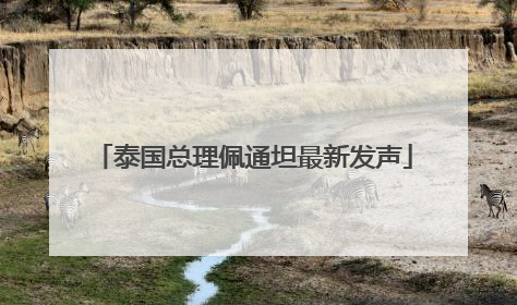 泰国总理佩通坦最新发声