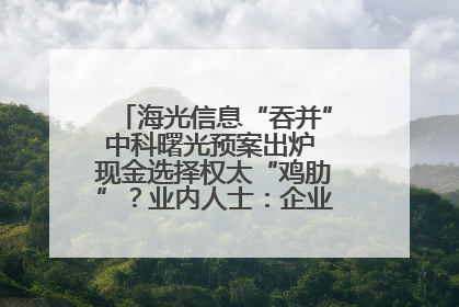 海光信息“吞并”中科曙光预案出炉 现金选择权太“鸡肋”？业内人士：企业不想大量现金流出