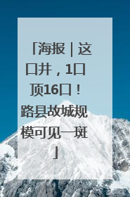 海报｜这口井，1口顶16口！路县故城规模可见一斑