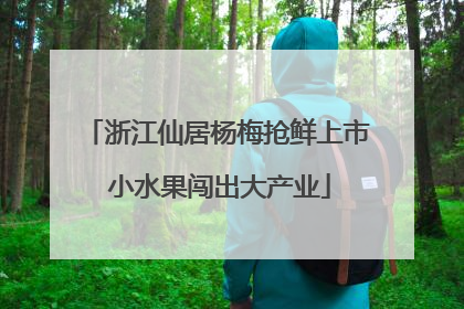 浙江仙居杨梅抢鲜上市 小水果闯出大产业