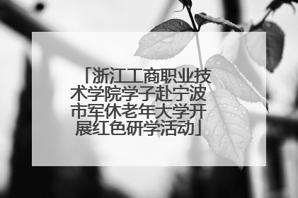 浙江工商职业技术学院学子赴宁波市军休老年大学开展红色研学活动