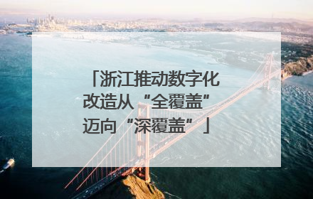 浙江推动数字化改造从“全覆盖”迈向“深覆盖”
