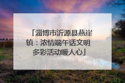 淄博市沂源县燕崖镇：浓情端午话文明 多彩活动暖人心