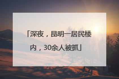 深夜，昆明一居民楼内，30余人被抓