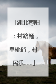 湖北枣阳：村路畅，皇桃俏，村民乐……