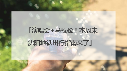 演唱会+马拉松！本周末沈阳地铁出行指南来了