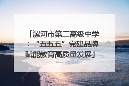 漯河市第二高级中学：“五五五”党建品牌赋能教育高质量发展