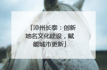 漳州长泰：创新地名文化建设，赋能城市更新