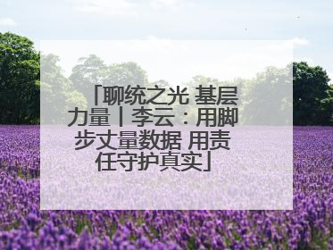 聊统之光 基层力量丨李云：用脚步丈量数据 用责任守护真实