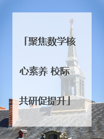 聚焦数学核心素养 校际共研促提升
