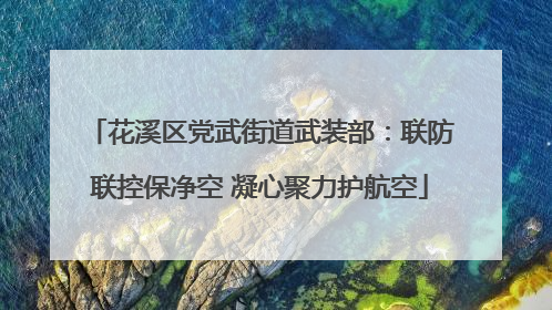 花溪区党武街道武装部：联防联控保净空 凝心聚力护航空