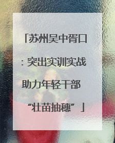 苏州吴中胥口：突出实训实战 助力年轻干部“壮苗抽穗”