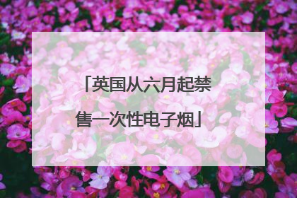 英国从六月起禁售一次性电子烟