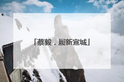 蔡毅，履新宣城