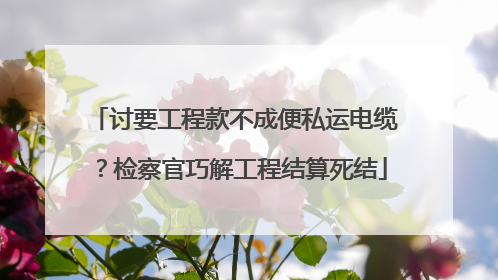 讨要工程款不成便私运电缆？检察官巧解工程结算死结