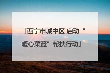 西宁市城中区 启动“暖心菜篮”帮扶行动