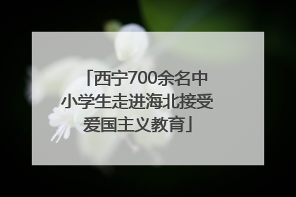 西宁700余名中小学生走进海北接受爱国主义教育
