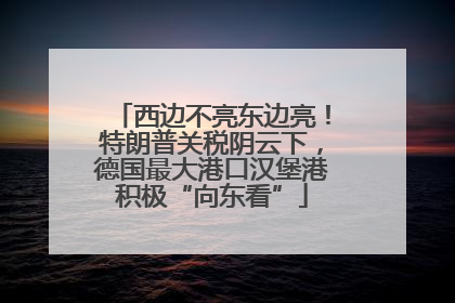 西边不亮东边亮！特朗普关税阴云下，德国最大港口汉堡港积极“向东看”