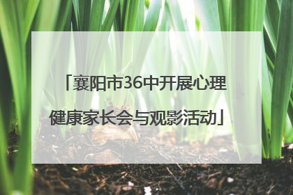 襄阳市36中开展心理健康家长会与观影活动
