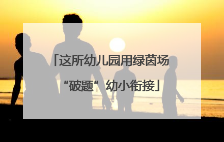 这所幼儿园用绿茵场“破题”幼小衔接