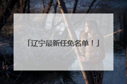 辽宁最新任免名单！