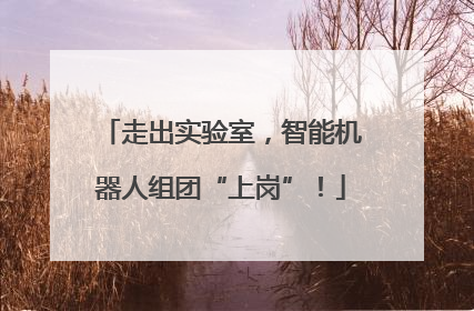走出实验室，智能机器人组团“上岗”！