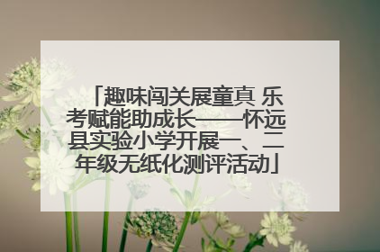 趣味闯关展童真 乐考赋能助成长——怀远县实验小学开展一、二年级无纸化测评活动