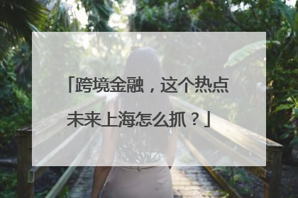 跨境金融，这个热点未来上海怎么抓？