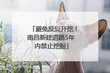 避免反复开挖！南昌新建道路5年内禁止挖掘