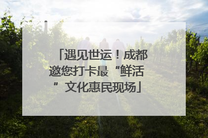 遇见世运！成都邀您打卡最“鲜活”文化惠民现场