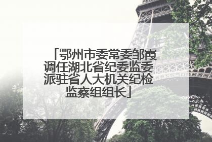 鄂州市委常委邹霞调任湖北省纪委监委派驻省人大机关纪检监察组组长