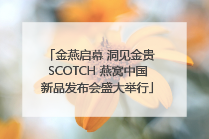 金燕启幕 洞见金贵 SCOTCH 燕窝中国新品发布会盛大举行