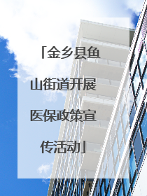 金乡县鱼山街道开展医保政策宣传活动