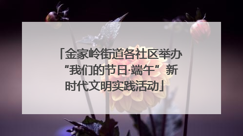 金家岭街道各社区举办“我们的节日·端午”新时代文明实践活动